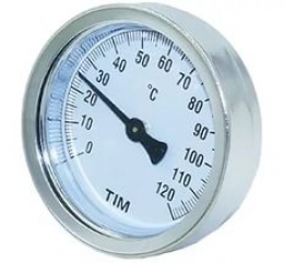 Термометр биметаллический с гильзой Ду63 TIM Y-63A-50-120 1/2", 0°C - 120°C 