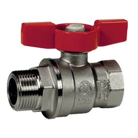 Кран шаровой латунь GIACOMINI R854х024 3/4", бабочка, вн/нар,  