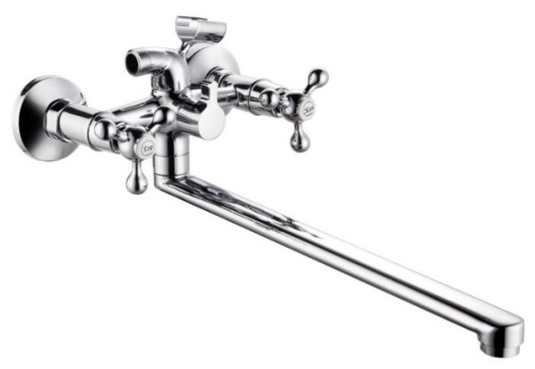 Смеситель для ванны GROSS AQUA Yota 7088039C-35L(F),  однорыч. хром