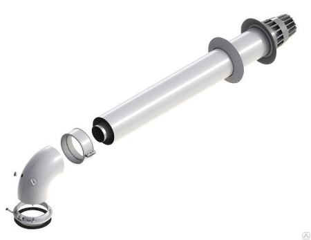 Дымоход коаксиальный D 60/100 (Hi-therm Prime, Optimus) горизонт L 750 с стандарт