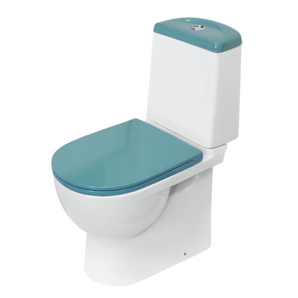 Унитаз компакт SANITA LUXE Бест Колор Бирюзовый СЛ ДМ  белый 