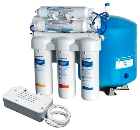 Обратный осмос Аквафор ОСМО-050-5 ПН с блоком питания 