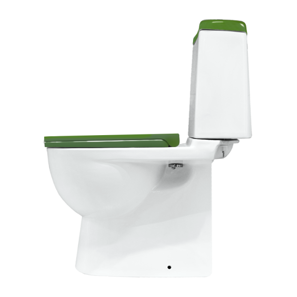 Унитаз компакт SANITA LUXE Бест Колор Зеленый СЛ ДМ  белый  — купить унитаз в Кургане, цены в интернет-магазине «АкваТехника»