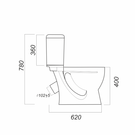 Унитаз компакт SANITA Стандарт эконом белый  — купить унитаз в Кургане, цены в интернет-магазине «АкваТехника»