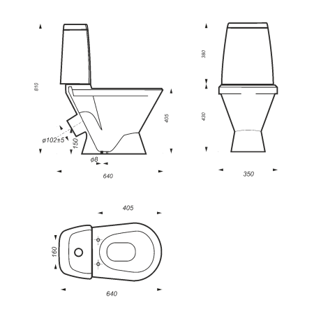 Унитаз компакт SANITA Самарский эконом белый     — купить унитаз в Кургане, цены в интернет-магазине «АкваТехника»