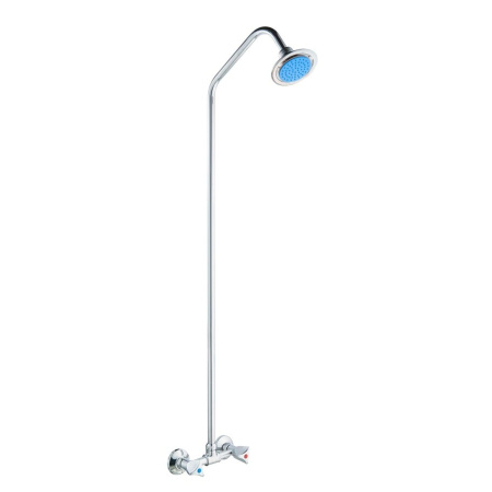 Стойка для душа РМС  SL80-003-9 хром   верхняя лейка, метал. стойка, эксцентрики, отражатели 