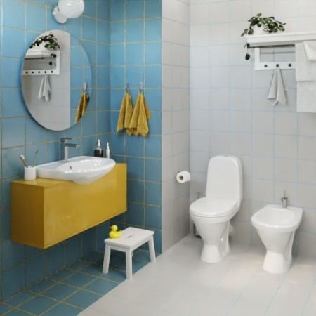 Унитаз компакт SANITA Самарский эконом белый     — купить унитаз в Кургане, цены в интернет-магазине «АкваТехника»