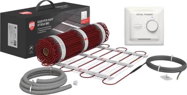 Нагревательный мат RoyalThermo EasyFix Mat RTEM (1 м2) с терморегулятором