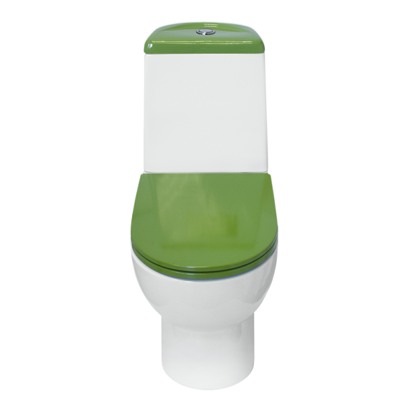 Унитаз компакт SANITA LUXE Бест Колор Зеленый СЛ ДМ  белый  — купить унитаз в Кургане, цены в интернет-магазине «АкваТехника»