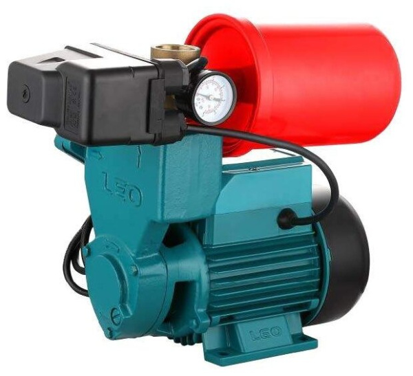 Станция насосная LEO XKSm 60-1A, мини, 370Вт, 40л/м, 40м, чугун, 2л, сталь