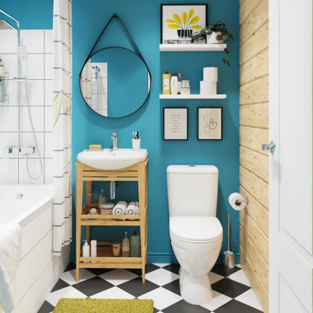 Унитаз компакт SANITA Стандарт эконом белый  — купить унитаз в Кургане, цены в интернет-магазине «АкваТехника»