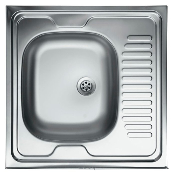 Мойка накладная   квадрат S-409  500*600*130(0,4) левая,