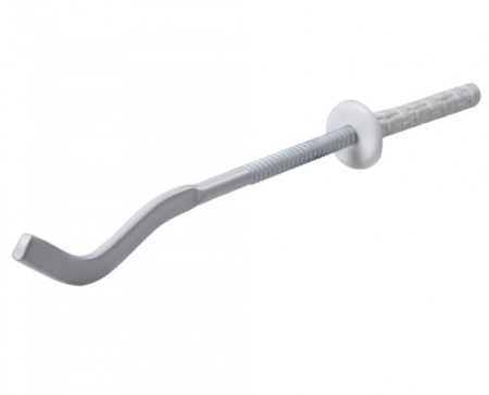 Кронштейн для алюминиевого радиатора   180мм круглый с анкером белый