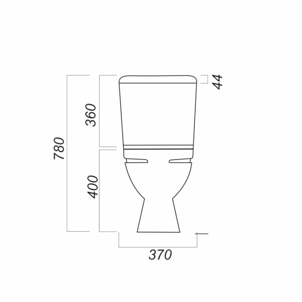 Унитаз компакт SANITA Стандарт эконом белый  — купить унитаз в Кургане, цены в интернет-магазине «АкваТехника»