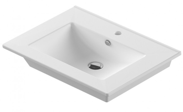 Умывальник SANITA LUXE "Quadro 75 " УП (Белый, ВКС) 