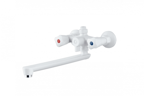 Смеситель для ванны из высокопрочного пластика - БЕЛЫЙ PL4-140P