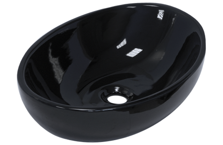 Умывальник накладной SANITA LUXE "Ringo Cut" (черный)  RNGSLWB02C