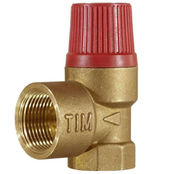 Клапан предохранительный мембранный TIM BL22FF-K-3, 1/2 вн., 3 bar, латунь