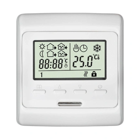 Термостат электронный TIM M6.713, LCD экран, 3A, 220V, t 5 - 95°C, IP20 (без датчика RTC03)