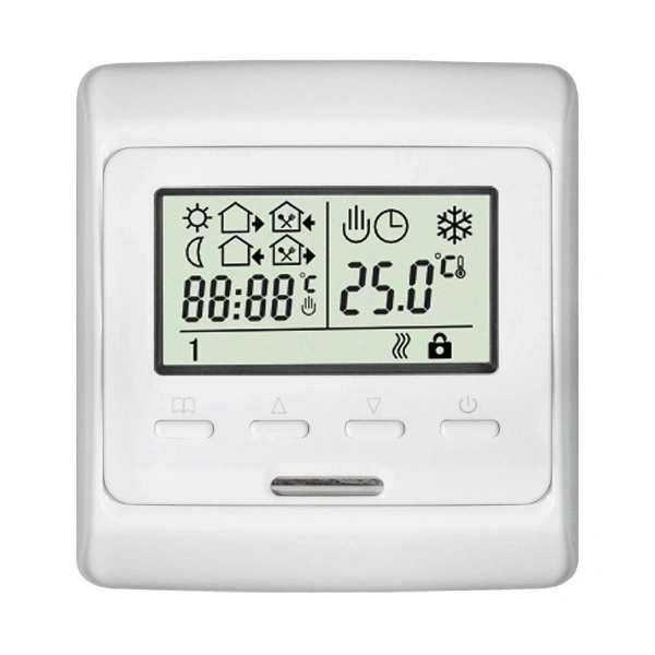 Термостат электронный TIM M6.713, LCD экран, 3A, 220V, t 5 - 95°C, IP20 (без датчика RTC03)